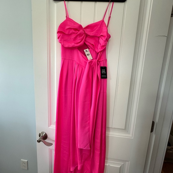Express Hot Pink High-Low Sweetheart Dress - Picture 2 of 2